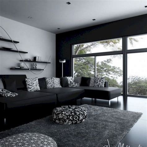 45 Using Black And Grey Living Room Apartments Decor