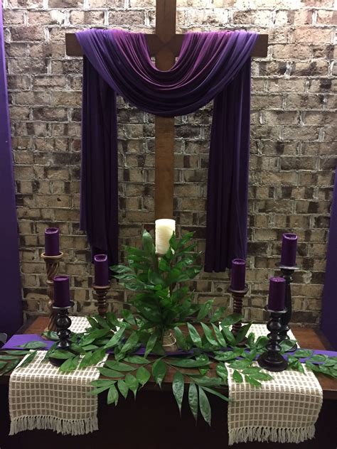 Love The Draping On The Cross More Easter Altar Decorations Lent