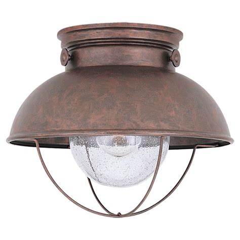 Simple round light, ceiling based model. Sea Gull Lighting 8869-44 Weathered Copper Sebring 1 Light ...