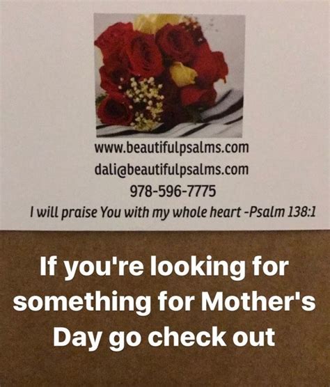 I hope you get out and enjoy some sunshine today. You should I get something beautiful for your mother on ...