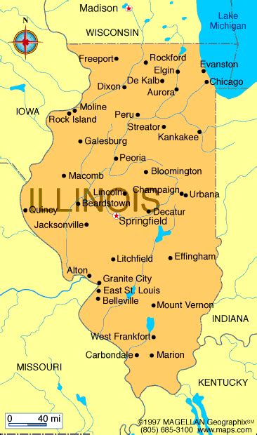 Illinois Map Infoplease
