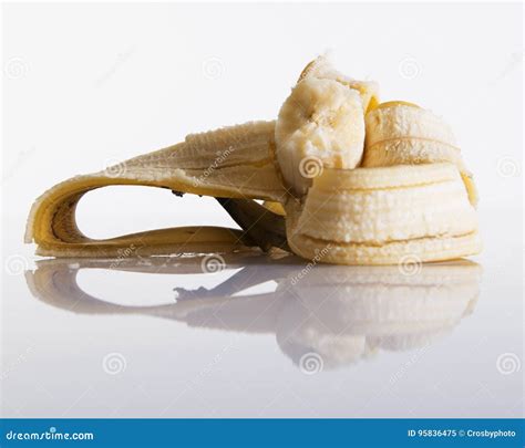 Who Ate My Banana Stock Image Image Of Bits Closeup 95836475