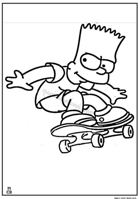 Bart Coloring Pages Learny Kids