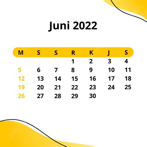 Gambar Kalender Indonesia Bulan Juni 2022 Tanggal Bulanan Juni