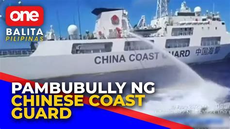 Chinese Coast Guard Binomba Ng Tubig Ang Bangka Ng Pilipinas Youtube