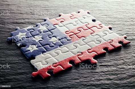 American Flag Jigsaw Puzzle Backgrounds Us Usa Stock Photo Download