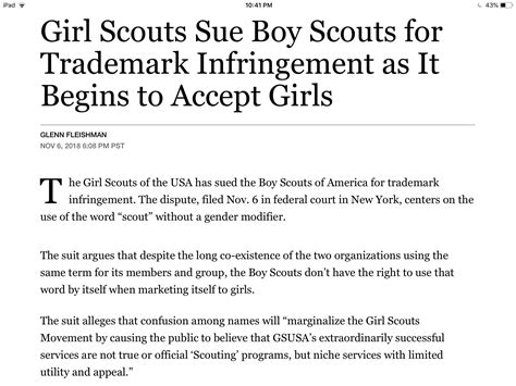 Girl Scouts Is Suing Buy Scouts For Helping Them Out Dont Be Triggered Im A Boy Scout R