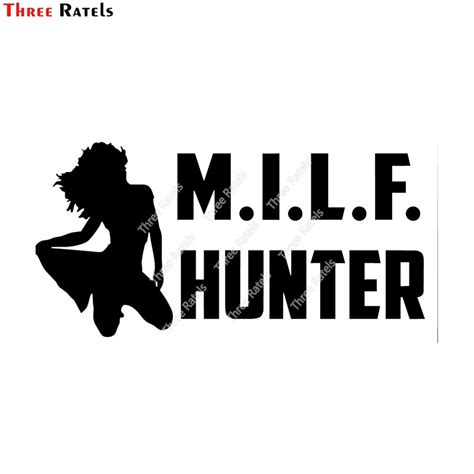 Three Ratels Ds167 Milf Milf Hunter Funny Diecut Vinyl Window Decal