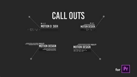 Call Outs Package Motion Graphics Templates Motion Array