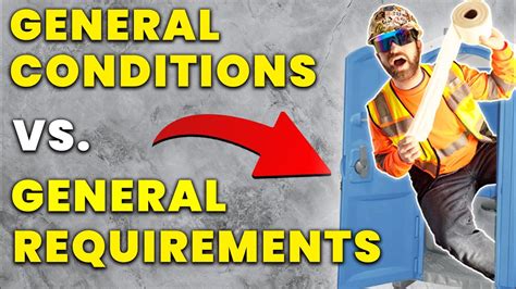 General Conditions Vs General Requirements Construction Terms Youtube