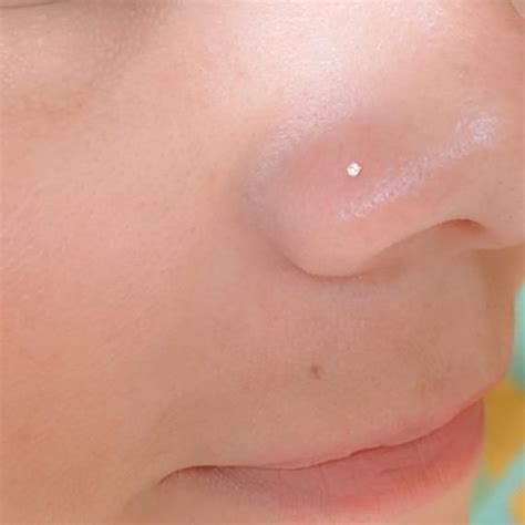 Mother Day Sale 15mm Cz Tiny Nose Stud Tiny Diamond Nose Stud