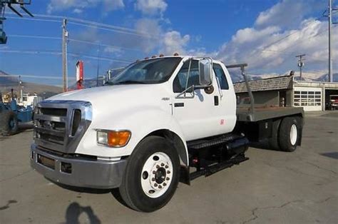 Flatbed Ford F650 Extended Cab 4 Door Cat 3126 Diesel Allison Automati