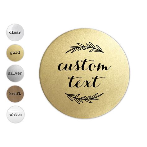 Custom Stickers Decal Name Sticker Labels Sheet Round Etsy