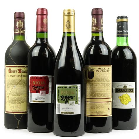 Assorted Spanish Red Wines 5x75cl Wine Auctioneer