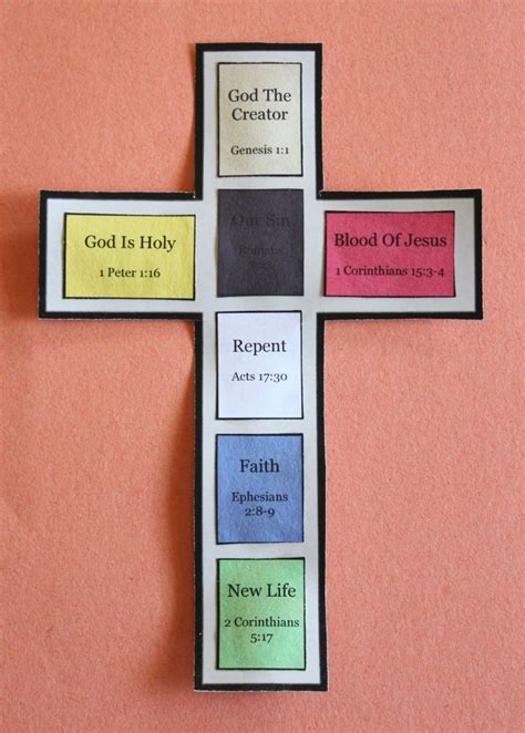 Gospel Cross This Craft Makes Use Of Colors To Help Children Understand