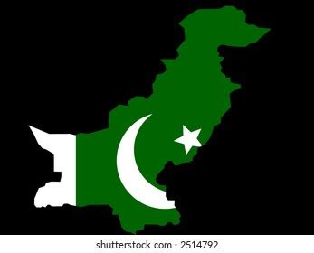 Map Pakistan Pakistani Flag Illustration Stock Vector Royalty Free