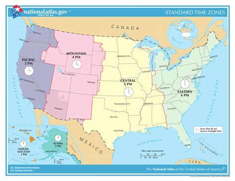 Usa Time Zones Map