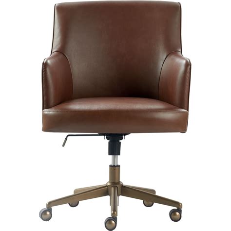 Best Buy Finch Belmont Modern Bonded Leather Home Office Chair Bronze