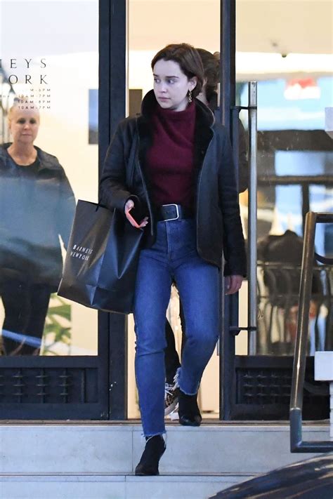 Emilia Clarke Shopping At Barneys New York Department Store In Nyc 03