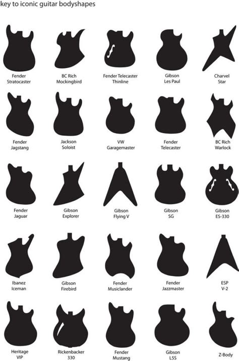Visual Different Types Of Guitar Bodies Infographictv Number One
