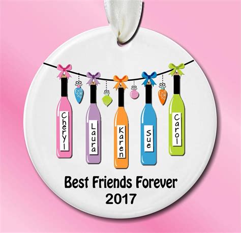 Personalized Best Friends Christmas Ornament Custom Best