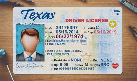 Texas Driver License Template Psd High Quality Driving Intended For