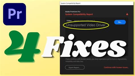 Premiere Pro Unsupported Video Driver Solutions Youtube
