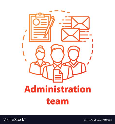Administration Team Concept Icon Organization Vector Image