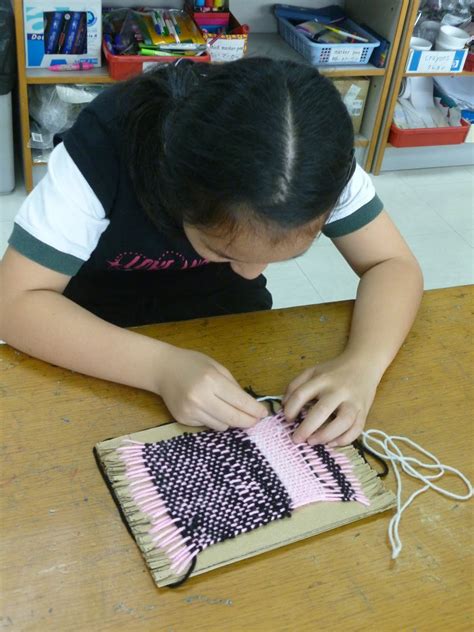 Miss Kristins Art Room Cardboard Loom Weaving With P6 We Cut And