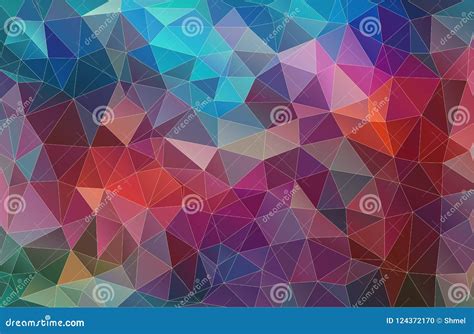 Multicolor Triangle Mosaic Abstrat Background Geometric Pattern