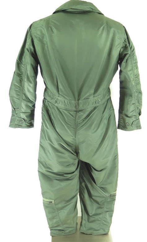Vintage 60s Cwu 1p Flight Suit Coveralls Mens L Usaf Air Force Sage