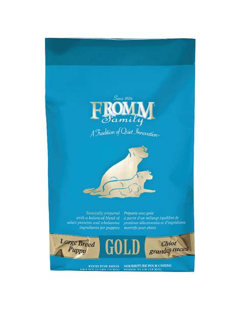 Fromm gold large breed duck en lamb eggs cheese dry dog food 33 lb.fromm gold large breed puppy 33 lb.fromm gold large breed puppy dry dog food is specially crafted for breeds weighing greater than 50 pounds at maturity. Fromm | Gold Large Breed Puppy Dog Food - Lucky Pet, LLC