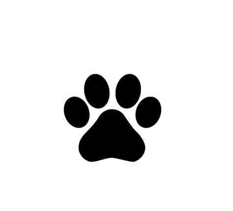 Paw Print Silhouette Decal Dog Paw Decal Home Decor Love Etsy