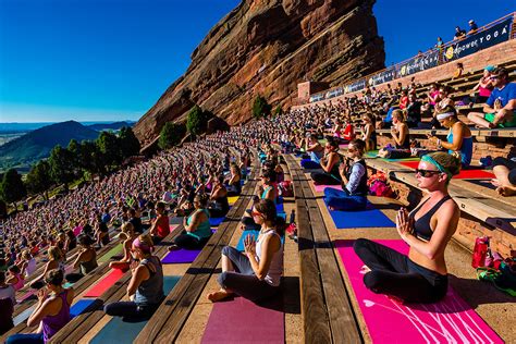 Yoga On The Rocks 2000 People Doing Yoga Together At Red Rocks