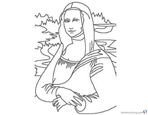 1000 x 800 jpeg 61kb. Mona Lisa Coloring Pages - Free Printable Coloring Pages