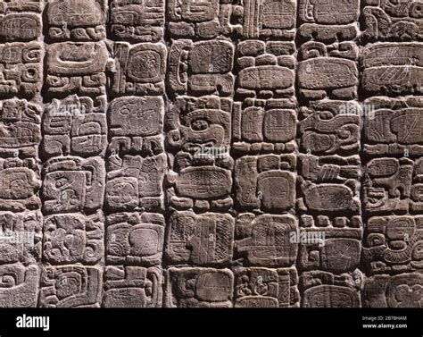 Mayan Alphabet Hieroglyphic Writing System Found In Copan Honduras