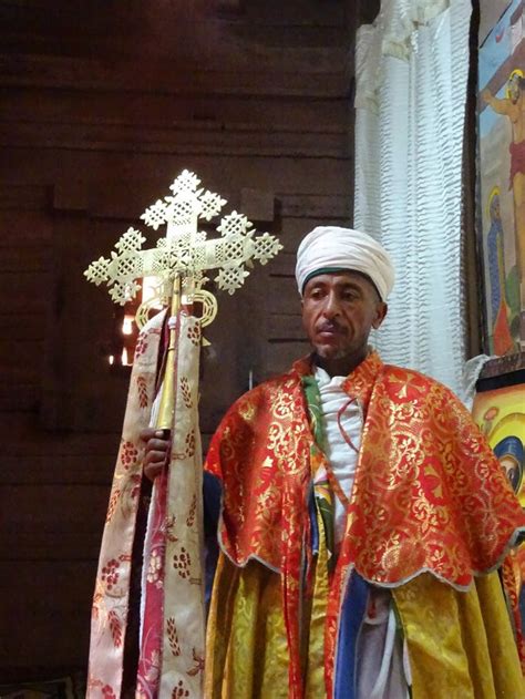 Ethiopian Orthodox Priest Holding A Cross Ethiopian Orthodox