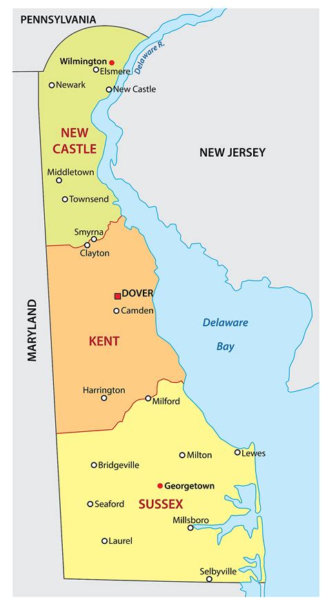 Delaware Counties Map 