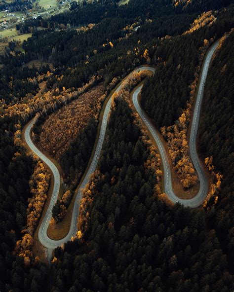 Road Slope Forest Aerial View Nature Hd Phone Wallpaper Peakpx