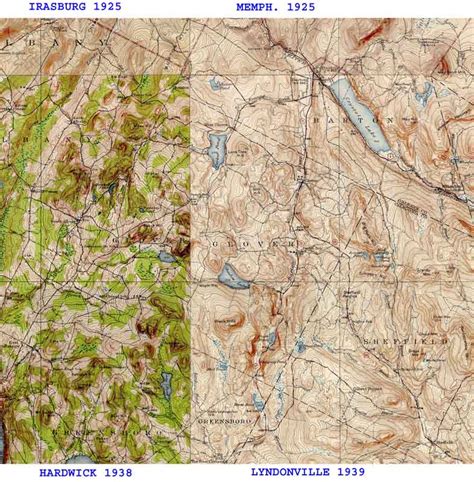 Glover Vt 1938 1939 Usgs Old Topo Map Town Composite Orleans Co