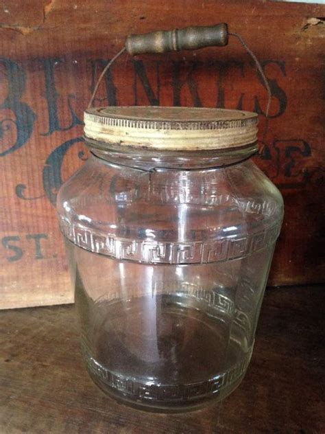 Vintage Hazel Atlas Jar Vintage Glass Jar Large Jar Cookie Etsy
