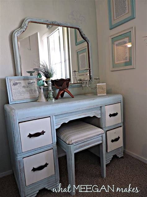 This is pine, painted bedroom furniture with a distressed finish. 30 Painted Furniture Ideas in Blue + More | Refresh Restyle
