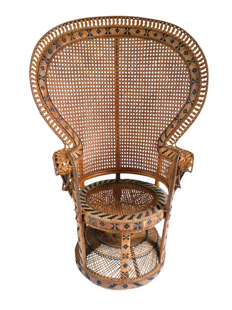 High back wicker chair vintage. Vintage High Back Fan Peacock Rattan Chair | Chairish