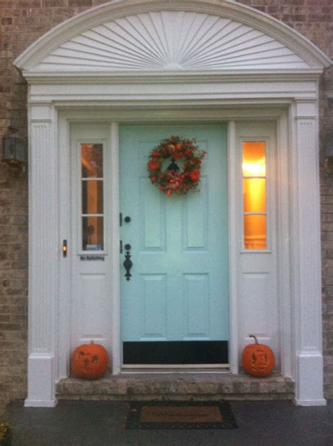 Painted My Front Door A Robins Egg Blue I Love The Contrast Of The