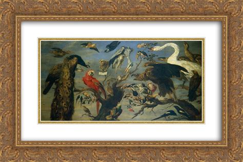 Frans Snyders 2x Matted 24x18 Gold Ornate Framed Art Print The Birds