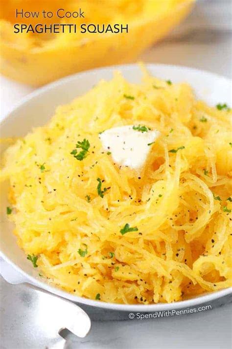 How To Cook Spaghetti Squash Microwave Method Spend With Pennies