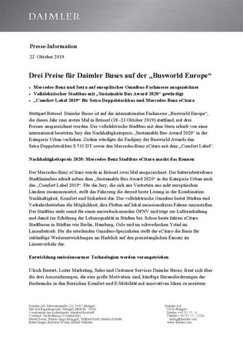 Drei Preise F R Daimler Buses Auf Der Busworld Europe Daimler Truck