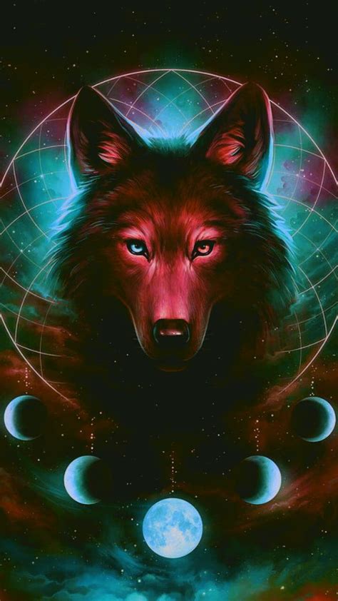 Red Wolf Moons Moon Hd Phone Wallpaper Peakpx