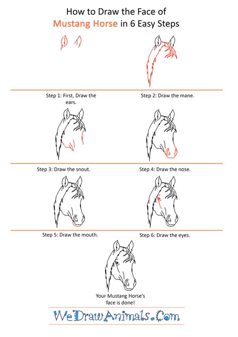 So grab some paper, a pencil, some colored pencils, and let's get started! How to Draw a Mustang Horse Face