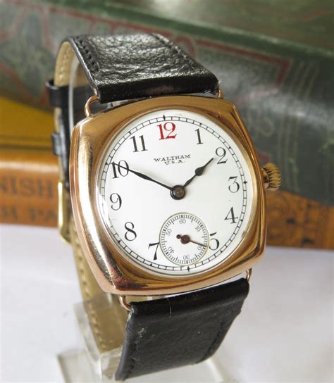 Antique Waltham 9ct Gold Gents Wrist Watch Because You Dont Do New